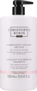 Schützendes Volumen-Shampoo mit Rosenextrakt für dünnes, gefärbtes und empfindliches Haar - Christophe Robin Delicate Volume Shampoo with Rose Extracts