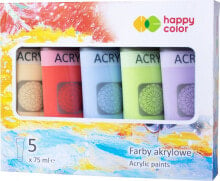 Happy Color Zestaw farb akrylowych 5 szt x 75 ml MIX B Happy Color