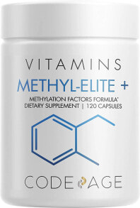 Витамин С codeage Methyl-Elite + Methylfolate &amp; Methylcobalamin Мультивитамины для взрослых 120 капсул