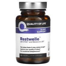 Quality of Life Labs, Restwelle with ETAS  and Melatonin-SR, 30 Vegicaps