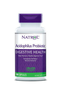 Пребиотики и пробиотики Natrol Acidophilus Probiotic Digestive Health Пробиотик для доровья пищеварительной системы 100 капсул
