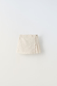 Box pleat bermuda skort