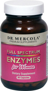 Витамины и БАДы для пищеварительной системы dr. Mercola Full Spectrum Enzymes for Women Ферменты полного спектра для женщин 90 капсул