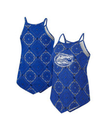 Купить женские блузки и кофточки Colosseum: Women's x Wrangler Royal Distressed Florida Gators Bandana Tank Top