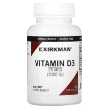 Витамин D Kirkman Labs, Витамин D3, 25 мкг (1000 МЕ), 120 капсул
