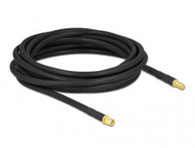 Комплектующие для сетевого оборудования deLOCK 90460 коаксиальный кабель 5 m SMA Черный