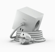 Square 1 grey 2-Fach USB-C (30W) Design 3 x Steckdose inclusive Magnetplatte