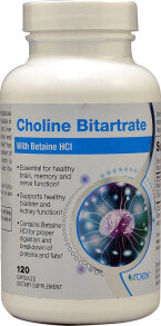 Витамины группы В Roex Choline Bitartrate with Betaine HCL Битартрат холина с бетаином 120 капсул