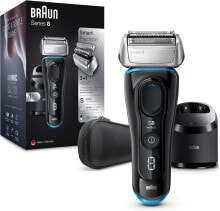 Braun Series 8 8385cc Electric Shaver, Cleaning and Charging Station, Fabric Case, Wet&Dry Electric Shaver Men's Shaver with Precision Trimmer, Lithium Ion Battery, Black