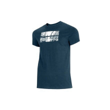 Мужские спортивные футболки мужская футболка спортивная синяя с принтом на груди 4F TSM025