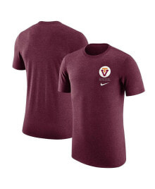 Nike men's Maroon Distressed Virginia Tech Hokies Retro Tri-Blend T-shirt