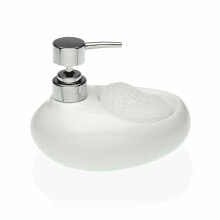Soap Dispenser Versa White Scourer Ceramic (16,5 x 16 x 10,5 cm)