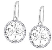 Серьги silver earrings for women with clear zircons Tree of Life LP1746-4 / 1