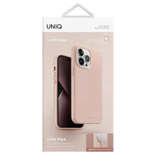 UNIQ Lino Hue iPhone 14 Pro Max 6.7 Magclick Charging blush phone case