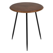 Side table LAGOM Black Beige Iron Rubber wood 50 x 50 x 60 cm