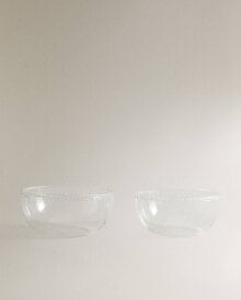 Borosilicate bowl with irregular border