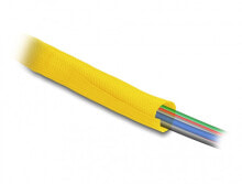 Delock Woven Sleeve self-closing heat-resistant 5 m x 16 mm yellow - Yellow - Polyester - -50 - 150 °C - 1 pc(s) - 1.6 cm - 1.7 cm