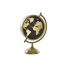 Настенные часы настольные часы DKD Home Decor 22 x 12 x 31 cm Стеклянный Позолоченный Металл Vintage Карта Мира