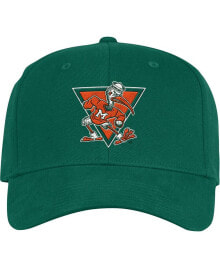 adidas men's Green Miami Hurricanes Vault Slouch Flex Hat