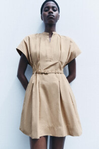 Zw collection short dress with pleats