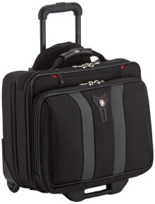 Мужские тканевые чемоданы wenger/SwissGear 600659 Мужской тканевый черный чемодан 43,2 cm (17&quot;) Сумка-тележка Черный