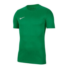 Женские кроссовки мужская спортивная футболка зеленая с логотипом Nike Dry Park VII Jr BV6741-302 T-shirt