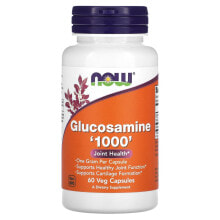 Глюкозамин, Хондроитин, МСМ nOW Foods, Глюкозамин '1000', 60 растительных капсул
