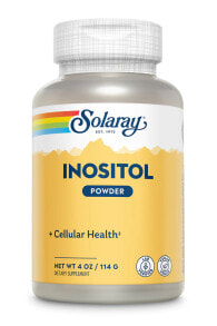 Витамины группы В Solaray Inositol Powder Порошок инозитола для клеточного здоровья 114 г