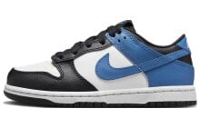 Nike Dunk Low White Blue Black 休闲百搭 低帮 板鞋 GS 蓝色 / Кроссовки Nike Dunk Low White Blue Black GS dh9765-104