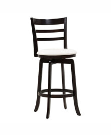 CorLiving wood Barstool with Leatherette Seat and 3-Slat Backrest