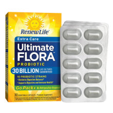 Пребиотики и пробиотики renew Life Ultimate Flora Probiotic Extra Care Пробиотик для поддержания здоровья пищеварительной системы - 30 веганских капсул