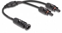 DL4 Solar Splitter Cable 1 x male to 2 x female 30 cm black - Cable splitter - Black - Male/Female - MC4 - TS4 - QC4 - DL4 - Polybag