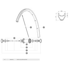 MAVIC QRM Road 2008 front hub axle