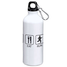 Спортивные бутылки для воды kRUSKIS Sleep Eat And Run 800ml Aluminium Bottle
