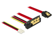 Компьютерные кабели и коннекторы кабель Черный DeLOCK 85235 SATA 0,3 m SATA 7-pin + Molex (4-pin) SATA 22-pin