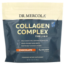 Collagen dr. Mercola, Collagen Complex Type l, ll &amp; lll, Chocolate, 5 g, 14.81 oz (420 g)