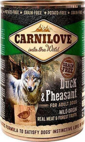 Купить влажные корма для собак CARNILOVE: Carnilove Dog Wild Meat Duck & Pheasant Adult - kaczka i bażant puszka 400g