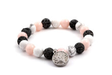 Женский браслет Beneto Bead bracelet made of jadeite, lava stone and howlite MINK39 / 17