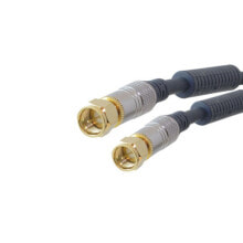 Комплектующие для телекоммуникационных шкафов и стоек shiverpeaks SP80092 коаксиальный кабель 1,5 m F-Stecker RG-59/U Синий, Хромовый