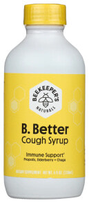 Прополис и пчелиное маточное молочко Beekeepers Naturals B.Better Cough Syrup Сироп от кашля с бузиной и прополисом 118 мл