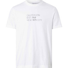CALVIN KLEIN Mixed Print Stencil Logo Short Sleeve T-Shirt