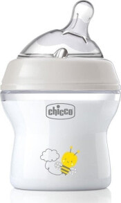 Chicco CHICCO_NaturalFeeling Butelka plastikowa 150ml ze smoczkiem silikonowym przepływ wolny 0m+