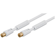 Комплектующие для телекоммуникационных шкафов и стоек goobay 67278 коаксиальный кабель 3,5 m IEC Белый 67278-GB