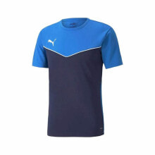 Child's Short Sleeve T-Shirt Puma Individual Rise Blue Blue