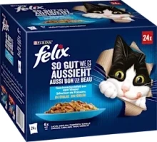 Nassfutter Katze, Geschmacksvielfalt aus dem Wasser in Gelee, Multipack (24x85g), 2,04 kg