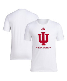 adidas men's White Indiana Hoosiers On Court Fresh T-shirt