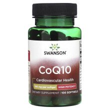 Коэнзим Q10 Swanson, Коэнзим Q10, 100 мг, 100 мягких таблеток