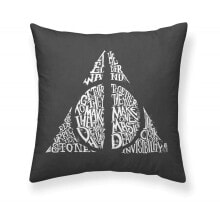 Cushion cover Harry Potter Dealthy Hallows Black Multicolour 50 x 50 cm