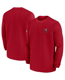 Nike men's Red Tampa Bay Buccaneers 2023 Sideline Throwback Heavy Brushed Waffle Long Sleeve T-shirt