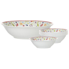 Dishes and salad bowls for serving